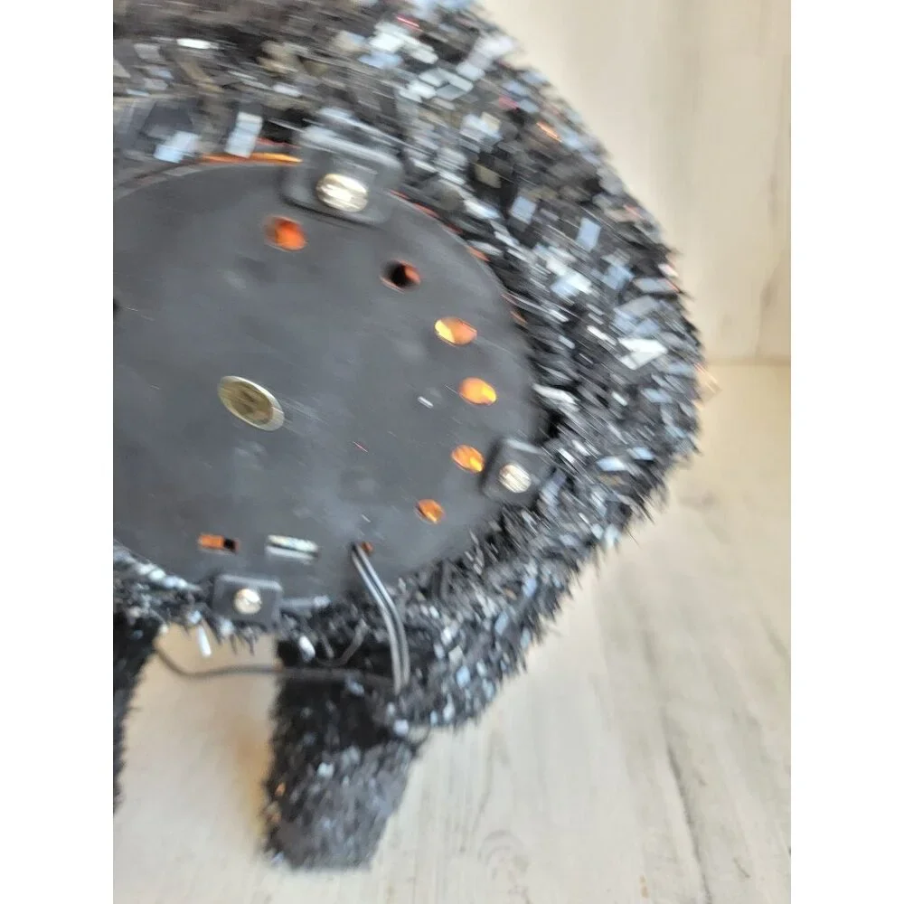 Fiber optic black‎ cat multi-color Halloween home decor